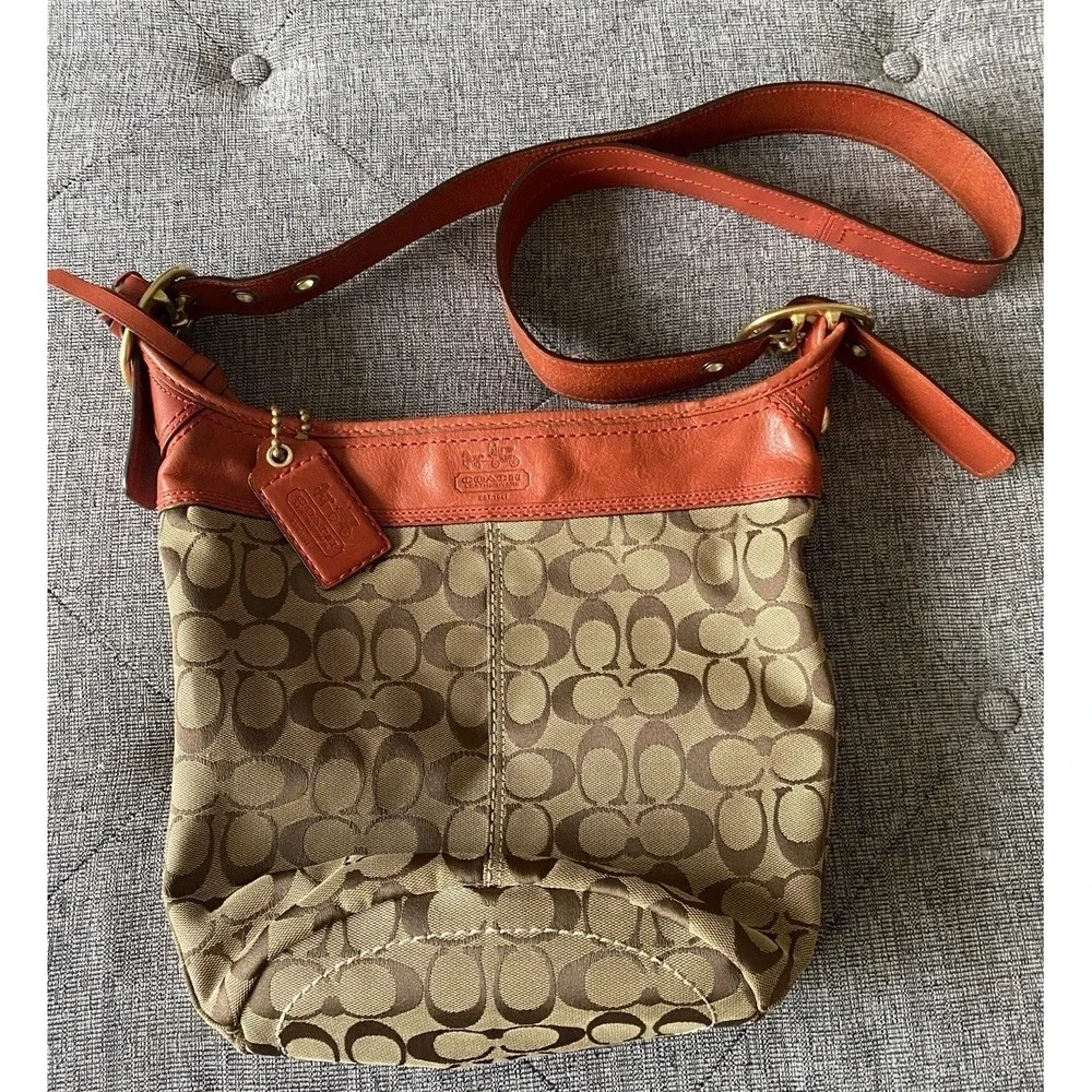 Coach Duffle Tote Bleecker Crossbody Hobo Signature Jacquard L0793-11437 - Picture 1 of 8